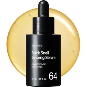 TOSOWOONG Siero Black Snail Ginseng, con 640.430 ppm di Ginseng e Mucina di Lumaca, Idratante Viso, Cura delle Cicatrici da Acne, Glow Effetto Make-Up, Skincare Coreana, 30ml