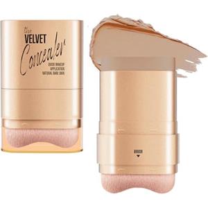 catlinez Correttore Catlinez 2 in 1, copre segni di acne, imperfezioni, occhiaie e pori dilatati, correttore cremoso dalla consistenza morbida e dotato di pennello (40 g) (Grano)