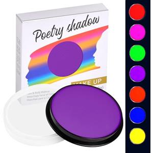 LOPHE Trucchi Neon, 30g Pittura di Corpo Vernice Fluorescente, Non Tossico, UV Body Painting per Fluo Party, Halloween, Festa, Carnevale(Viola Fluorescente)
