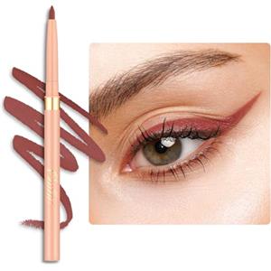 OULAC Matita Occhi Waterproof, Eyeliner e Lip Liner Corallo Brunastro Mat Girevole, Colore Intenso, Dura 12 Ore +, Texture Liscia e Cremosa, Non Trasferibile, Vegan (L05) Seductive