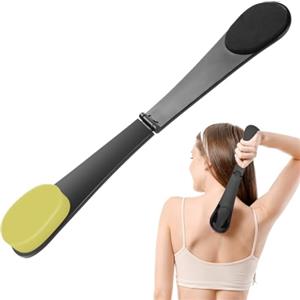 LOPHE Back Applicator, Spazzola per la Schiena per Crema Abbronzante con Doppia Testa, Applicatore Crema Schiena da Abbronzante Corpo, Create Abbronzante Naturale（Giallo）
