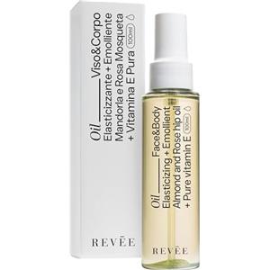 REVEE REVÉE OIL, Olio Secco Corpo e Viso - Mandorle, Rosa Mosqueta e Vitamina E - Elasticizzante, Lenitivo - Ideale per Pelle Secca, Cicatrici, Smagliature - 100 ml