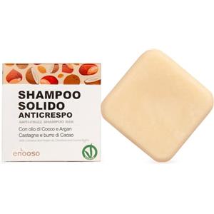 ENOOSO Shampoo solido bio per capelli Ricci e Crespi | Senza solfati siliconi parabeni | Anticrespo e Nutriente con Olio di Argan e Cocco, Castagna e Cacao | 100% Artigianale Naturale Vegano Made in Italy