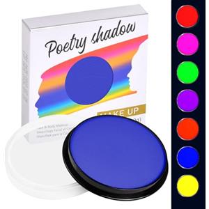 LOPHE Trucchi Neon, 30g Pittura di Corpo Vernice Fluorescente, Non Tossico, UV Body Painting per Fluo Party, Halloween, Festa, Carnevale(Blu Fluorescente)
