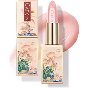 CATKIN Colorato Balsamo Labbra Burrocacao, Formula Idratante e Riparatore, Ingredienti Naturale, Nutriente Fino a 24 Ore，Protettivo Per Labbra Secche e Screpolate, Con Vitamina E, 3.5g