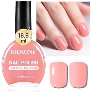 JODSONE Smalto rosa morbido da 16,5 ml, grande volume, ad asciugatura rapida, lucentezza di lunga durata, unghie dei piedi, nail art fai da te, casa, viaggio, idea regalo