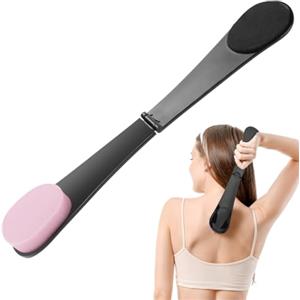 LOPHE Back Applicator, Spazzola per la Schiena per Crema Abbronzante con Doppia Testa, Applicatore Crema Schiena da Abbronzante Corpo, Create Abbronzante Naturale（Rosa）