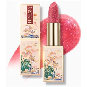 CATKIN Colorato Balsamo Labbra Burrocacao, Formula Idratante e Riparatore, Ingredienti Naturale, Nutriente Fino a 24 Ore，Protettivo Per Labbra Secche e Screpolate, Con Vitamina E, 3.5g