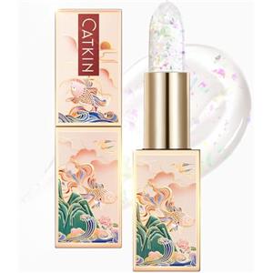 CATKIN Colorato Balsamo Labbra Burrocacao, Formula Idratante e Riparatore, Ingredienti Naturale, Nutriente Fino a 24 Ore，Protettivo Per Labbra Secche e Screpolate, Con Vitamina E, 3.5g