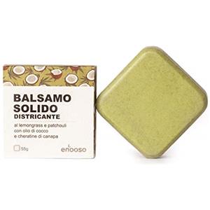 ENOOSO Balsamo Solido Bio Naturale - DISTRICANTE al Cocco e Lemongrass 55 g - Enooso - 100% Vegano, Artigianale Biologico - Made in Italy