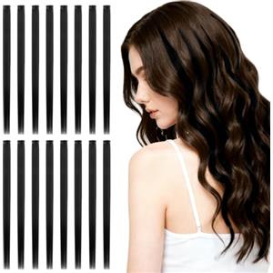AOOSA 16 Pezzi Extension Capelli Colorati Con Clip, 55 cm Hair Extensions, Extension Capelli Clip per Bambini Ragazze Donne Cosplay Festival Feste Halloween
