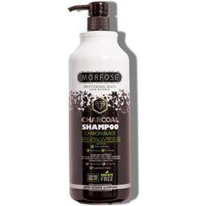Morfose Shampoo al carbone attivo, carbone, nero, 1000 ml, pulizia profonda senza solfati, senza parabeni