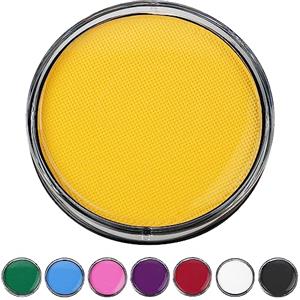 LOPHE Body Paint, 30g Truccabimbi Face Paint Colori Trucco Bambini, Sicuro e Lavabile, Pittura del Corpo Pittura Viso Professionale Colori per Pancia Gravidanza, Halloween, Carnevale, Festa(16#Giallo)