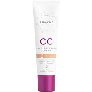 LUMENE CC Cream Fondotinta correttore colorato | SPF 20 | Copertura media | Leggero e ricco di antiossidanti | Idrata e riduce gli arrossamenti | Per tutti i tipi di pelle | Vegano | 30 ml | Medio