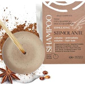 Senso Naturale Shampoo Solido Anticaduta Stimolante e Rinforzante per Capelli Deboli, Stimola Crescita Capelli, con Liquirizia e Cannella | 100% Ecologico, Naturale e Vegano | PH 4.5-5.5 (1)