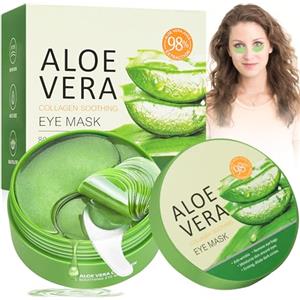 KIYTARBOO 60 Pcs Collagene Patch Occhi,Aloe Vera Maschera per Gli Occhi, Patch Occhiaie e Borse, Anti-Rughe e Anti-Occhiaie, Rimuovi Borse e Puffiness, Effetto Idratante e Antietà