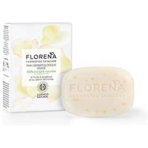 Florena - Lavaggio viso dermatologico con olio di Angelica e gelsomino fermentato (1 x 90 g), lavaggio viso senza sapone con ingredienti 100% naturali, trattamento viso anti-inquinamento