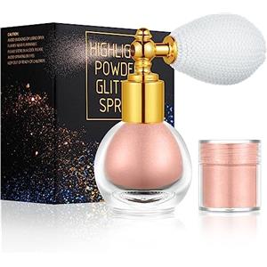 AOOWU Glitter Polvere Spray, Polvere Sciolta Spray Corpo Viso Glitterato Spray con 1 Ricarica e Imbuto, Spray Glitter Corpo Spray Shimmer Sparkle per Festival di Halloween, Club, Feste(008#)