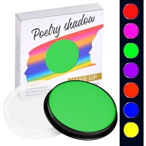 LOPHE Trucchi Neon, 30g Pittura di Corpo Vernice Fluorescente, Non Tossico, UV Body Painting per Fluo Party, Halloween, Festa, Carnevale(Verde Fluorescente)