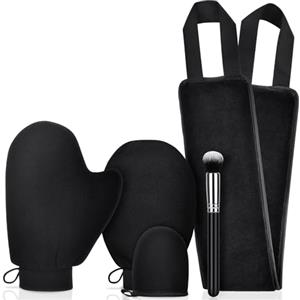 LOPHE Applicatore Abbronzatura, 5 Pezzi Autoabbronzante Guanti Applicatore per Lozione Posteriore, Doppia Faccia Applicatore per Guanti Riutilizzabili Lavabili, per Crema Abbronzante