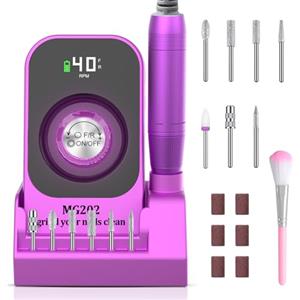Swetfela Fresa per Unghie Professionale 40000 giri/min -Manicure Pedicure Elettrico con 7 Punte, Set Lima Elettrica per Unghie, Fresa Unghie Uso Domestico e Professionale, Nail Drill (Rosa)