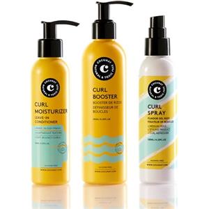 COCUNAT - Metodo Ricci - Booster + Crema Idratante Leave In + Spray Definitivo - Gel Fissatore Anti Crespo - 250ml + 150ml