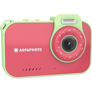 AgfaPhoto Realikids Cam Waterproof 2 - Appareil Photo Enfant Étanche 12MP, Vidéo HD, Mode Selfie, Filtres et Cadres, Jeux Intégrés, Batterie Lithium - Rouge