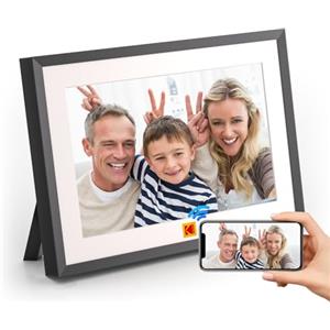 KODAK Cornice Digitale da 10 pollici con Batteria Li-ion da 4000 mAh, WLAN Cornici Digitali con Memoria da 32 GB, Touchscreen IPS HD, Rotazione automatica (10 pollici con Batteria)