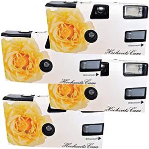 PHOTO PORST 4X 1A Photo Porst - Fotocamera usa e getta, colore: giallo