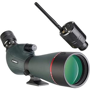 Svbony SV406P 80ED Cannocchiale con Fotocamera WIFI da 2 MP, Doppia Messa a Fuoco, Oculare Astronomico Sostituibile da 1,25 pollici,Pprisma FMC in Vetro ED BaK4, Ottica FMC
