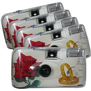 TopShot 376090 Golden Roses fotocamera usa e getta 40027 pacchetto con integrato FLASH con 5 sorveglianza bianco