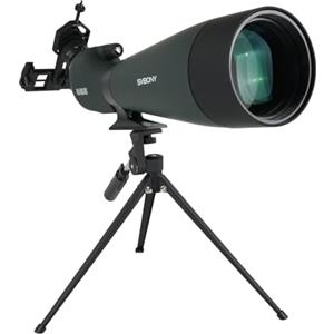 Svbony SV28 25-75x100mm Cannocchiale con Treppiede, Ampio Campo Visivo Immagini Luminose e Chiare, HD Bak4 FMC Telescopio Spotting Scope con Adattatore, per Tiro Bersaglio Osservazione degli Uccelli