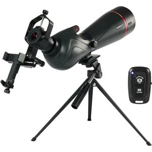 Svbony SV406 20-60x80mm Cannocchiale con Adattatore per Telefono, HD FMC BAK4, Doppia Messa a Fuoco, 1,25'' Oculare Rimovibile, IPX7 Impermeabile, con Treppiede, Borsa, per Birdwatching, Tiro a Segno