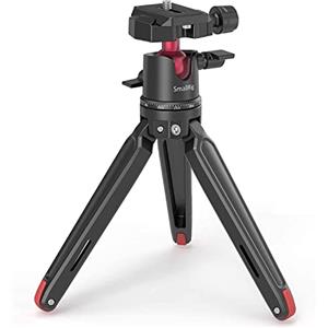 SMALLRIG Mini Treppiede per Fotocamera, Treppiede da Tavolo da Tavolo Aggiornato con Piastra QR per Arca Tipo, Testa a Sfera a 360° e Viti da 1/4" Portatile per fotocamere compatte DSLR - 2664
