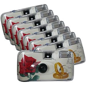 TopShot 376092 Golden Roses fotocamera usa e getta 40027 pacchetto con flash integrato con 8 sorveglianza bianco