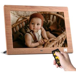 KODAK Cornice Digitale 10 pollici, Cornice Digitale Foto No WiFi con Telecomando, Cornice Elettronica per Foto con HD IPS Schermo, Immagini Video Lettore Musicale, Accensione/Spegnimento Automatico