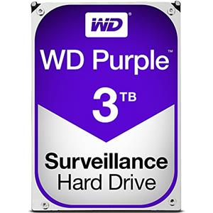 Western Digital WD Purple HDD Interno 3000 GB, SATA III, 6000 Mbit/s, 7200 rpm, 64 MB, 3.50 Pollici