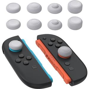 playvital 8 in 1 Copri Levette Analogiche per Nintendo Switch 2, PRO Thumb Grip Joystick Caps Compatibile con Joycon 2, Gommini Ergonomici Accessori Antiscivolo, 8 Pezzi, Grigio