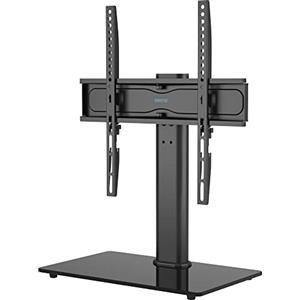 BONTEC Supporto da Tavolo per TV da 24-60 Pollici, Regolabile in Altezza e Girevole Piedistallo per TV Max VESA 400x400 mm, che Regge fino a 45 kg