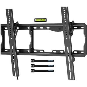 BONTEC Supporto TV Parete da 17-86 Pollici per TV LCD, LED, Plasma e Curvi, Staffa da Parete Ultrasottile e Inclinabile, Fino a 75 kg, Max VESA 600x400 mm, con Fascette per la Gestione dei Cavi