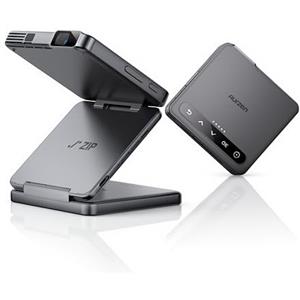 Aurzen ZIP - Mini proiettore DLP ultra portatile con Bluetooth 5.4, mirroring dello schermo, batteria da 5000 mAh, ricarica rapida di tipo C, messa a fuoco e keystone zero, proiettore Pocket Pico