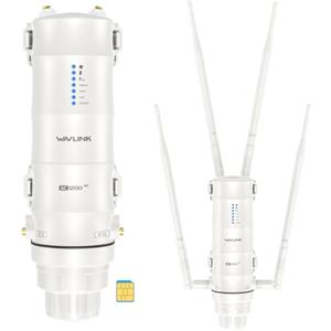 WAVLINK Ripetitore WiFi Esterno Potente Wavlink AC1200 4G LTE Dual Band Alta Potenza con Antenna Lunga Portata 7dBi e Slot SIM - Amplificatore WiFi Outdoor PoE per Copertura Estesa Fino a 200m