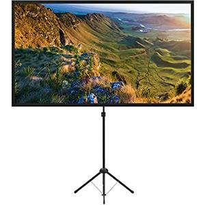 excelimage Schermo proiettore con treppiede, portatile da 80 pollici, 16:9, 4K HD, tela di proiezione leggera e compatta, montaggio in 2 minuti, ideale per home theatre, film all'interno e esterno