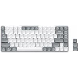Satechi Tastiera Meccanica 75% SM1 ???????????????????????? ????????, Bluetooth, 84 Tasti, Retroilluminata e Ricaricabile, Ideale per Gaming, per Mac e Windows (Grigio Chiaro-Bianco, Layout Americano)