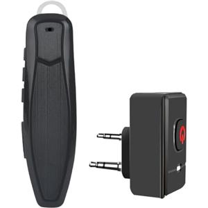 radtel Talkie Walkie Bluetooth Headset PTT earpiece Handfree Wireless Headphone Mic Compatible with BaoFeng UV-5R BF-88E Quansheng UV-K5 RT24 Kenwood RT-490 RT-470X Two Way Radio (Updated)