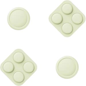 PlayVital Copri Levette Analogiche e Cover Tasti Silicone Set per Nintendo Switch 2, 2 Gommini Thumb Grip Joystick Caps & 2 Pezzi Copri Tasti Direzionali Pulsanti ABXY per Joycon 2, Giallo Antico