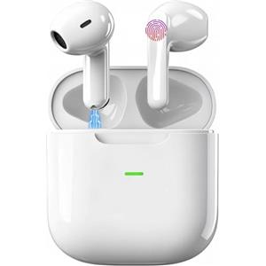 Qrudle Cuffie Bluetooth, Auricolari Bluetooth 5.4 In Ear Stereo HiFi con 4 ENC Cancellazione Rumore Mic Cuffie Wireless,58 Ore,Touch Control Earbuds,IP8 Impermeabili Cuffiette Senza Fili per iOS Android