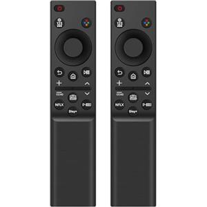 Puiseno Telecomando Samsung - BN59-01385B Telecomando di ricambio compatibile con Samsung Smart TV, Crystal UHD, QLED, OLED, The Frame con 4 tasti rapidi multimediali di streaming (2 pezzi)