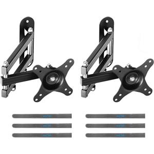 suptek Supporto da parete per TV orientabile, inclinabile, completamente mobile, regolabile, per la maggior parte dei LED da 15 a 32 pollici, schermo LCD VESA 75, 100, confezione da 2 (MA2720-2)