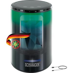 SCHWAIGER 661989 Sterilizzatore all'ozono Disinfettore Caricabatterie Rimuovi Batteri Rimuovi Virus con illuminazione LED Touchpad per Smartphone Chiavi Portafoglio Occhiali